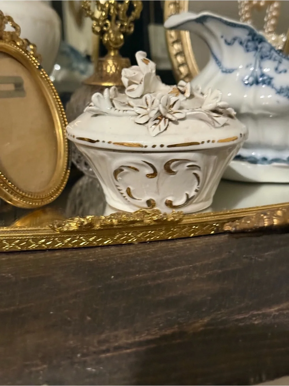 Antique porcelain trinket box